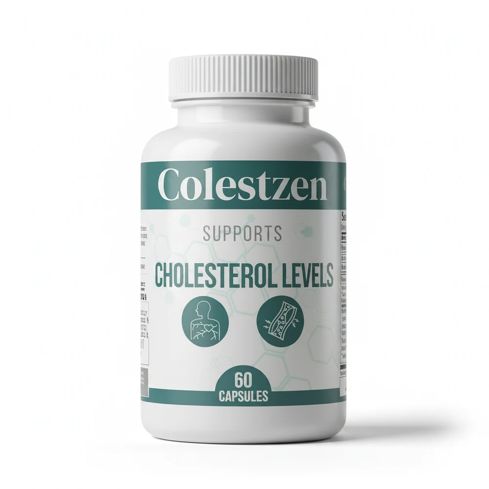 A white 60-capsule heart health supplement bottle showing the capsule delivery format