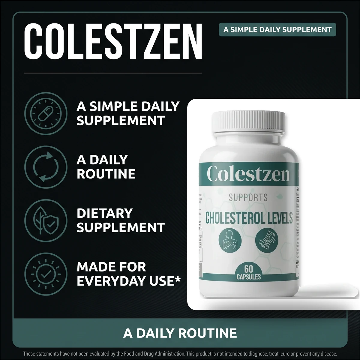 ColestZen heart health supplement: a simple daily dietary capsule made for everyday use