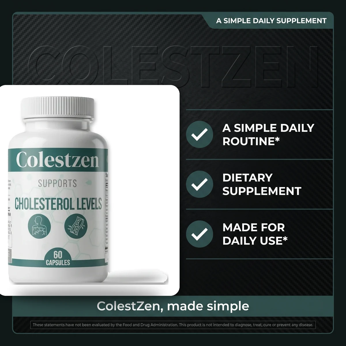 Why ColestZen: a simple daily routine heart-health supplement with nine botanicals